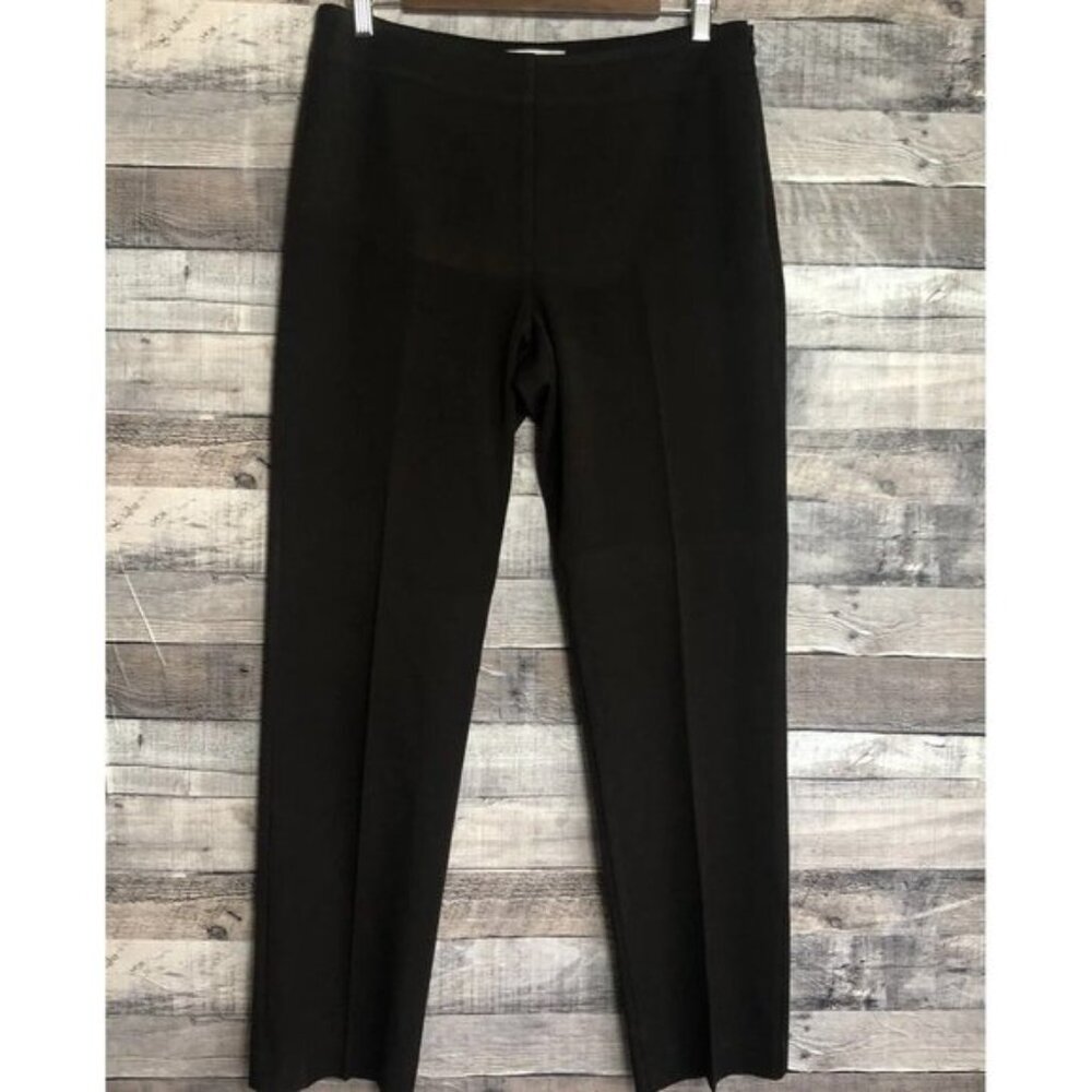 Talbots Heritage Womens Dress Pants Brown Size 6 Tapered Leg Side Zip